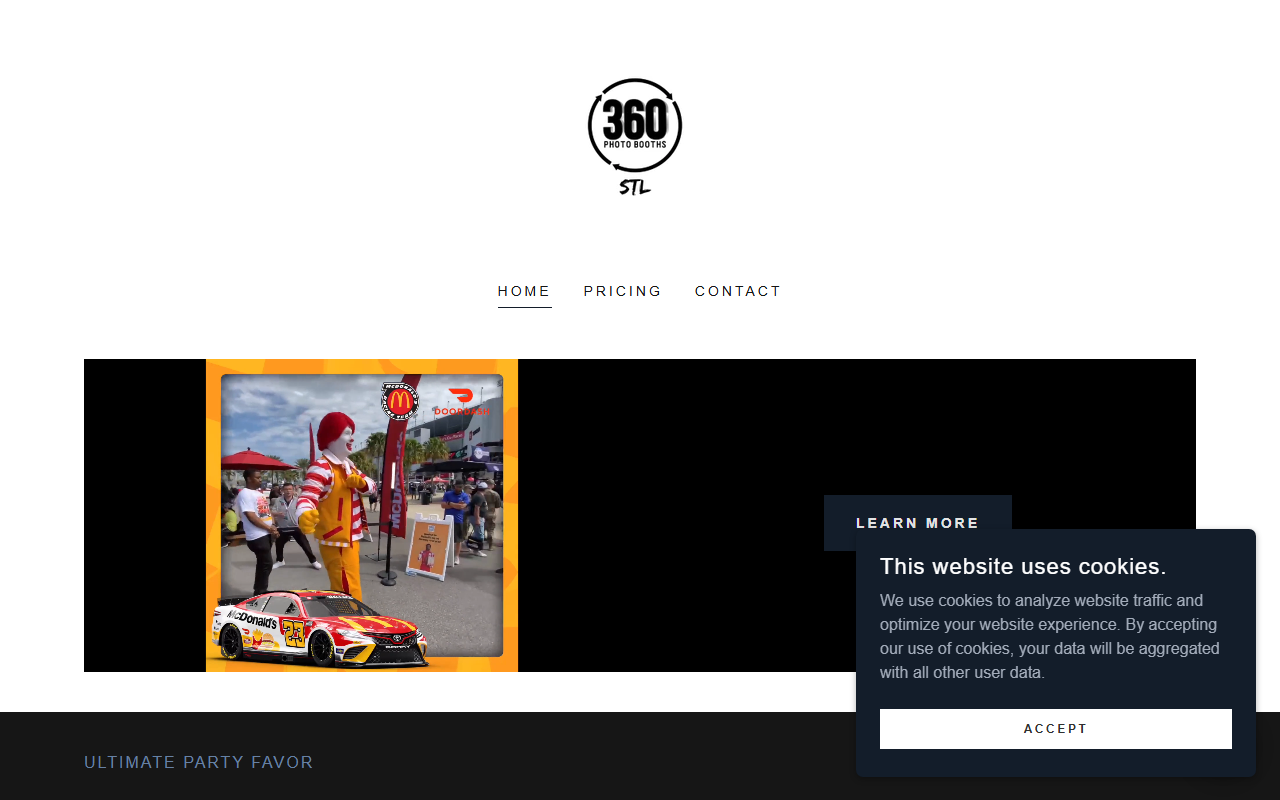 360photoboothstl.com screenshot