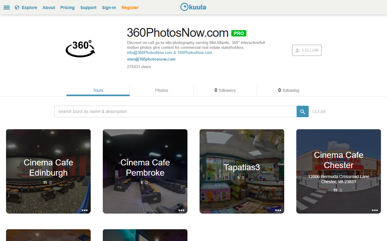 360photosnow.com screenshot