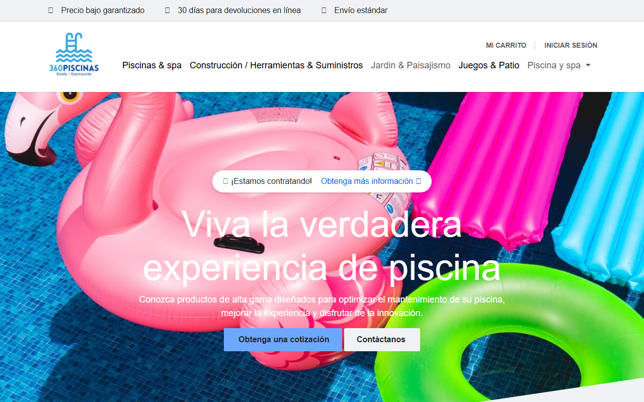 360piscinas.com screenshot