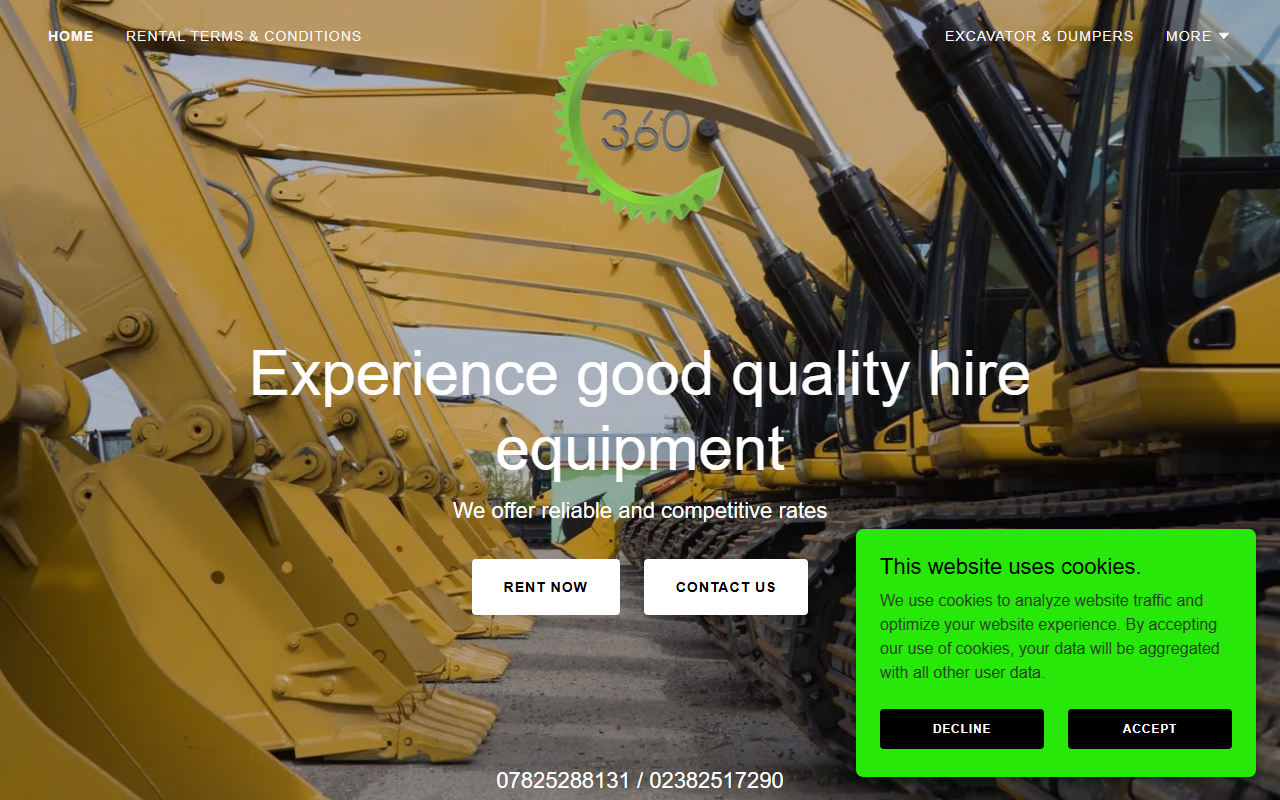 360planthire.com screenshot