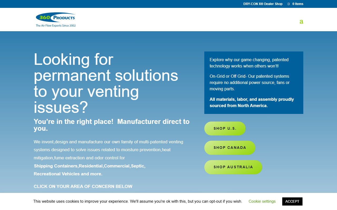360productsinc.com screenshot