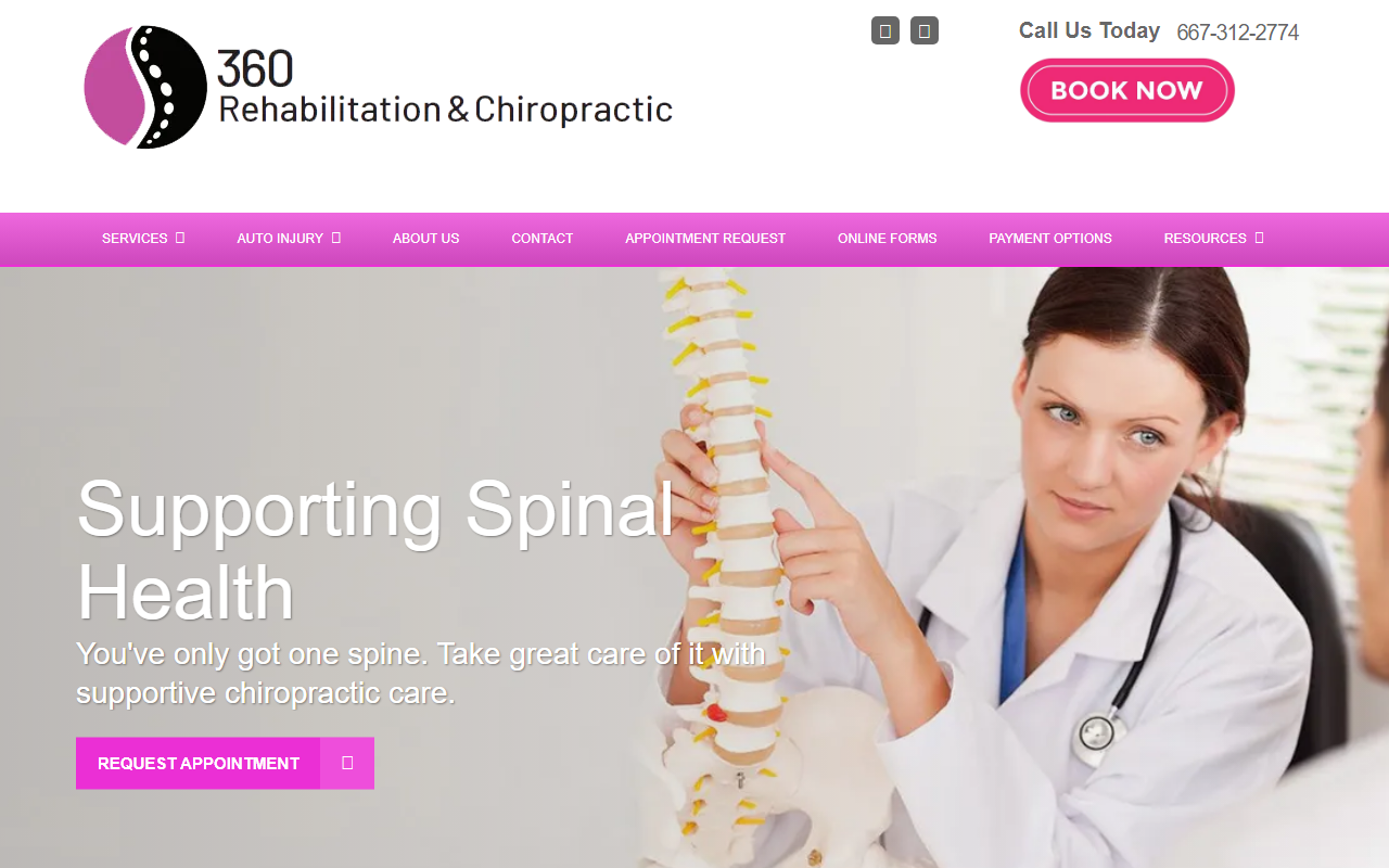 360rehabchiro.com screenshot