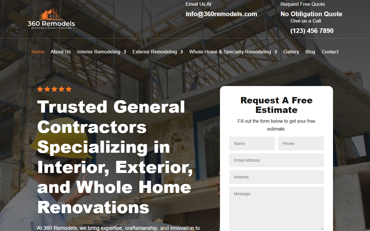 360remodels.com screenshot