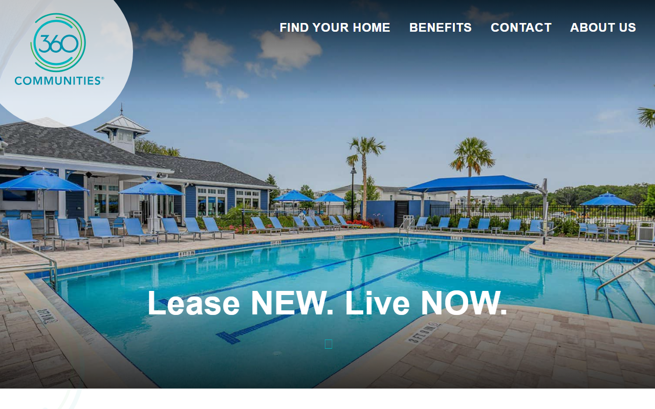 360rentalliving.com screenshot