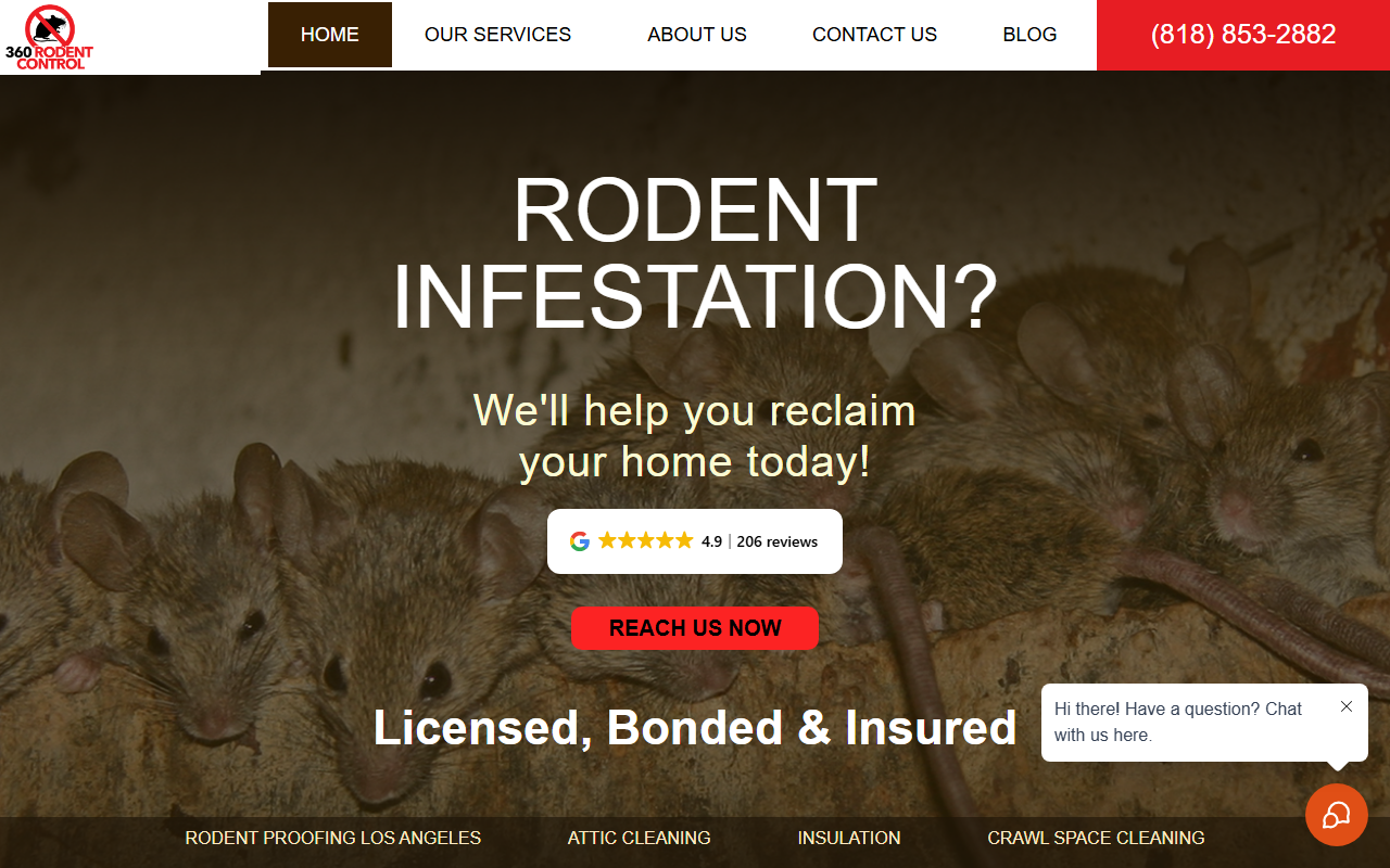 360rodentcontrol.com screenshot