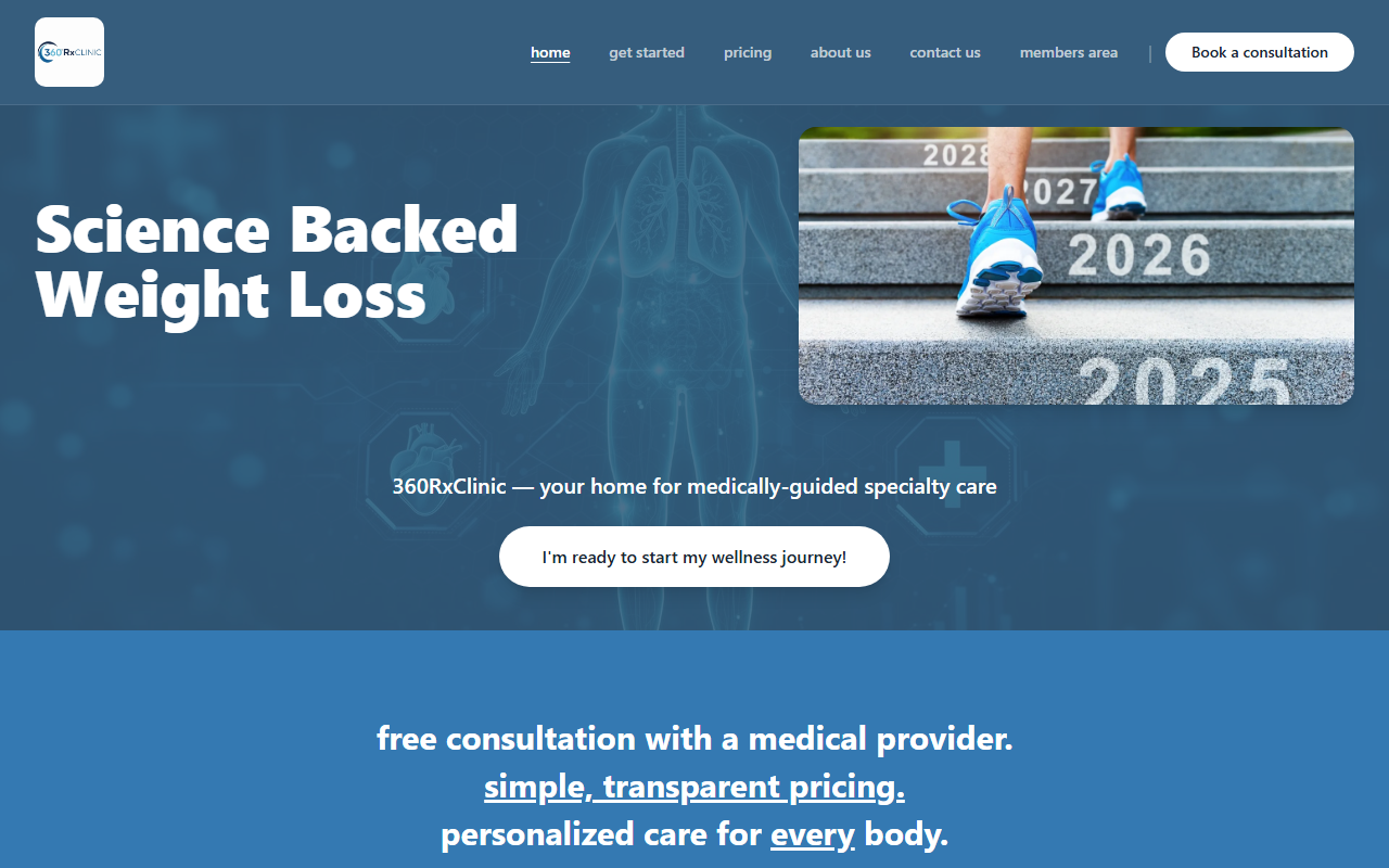 360rxclinic.com screenshot
