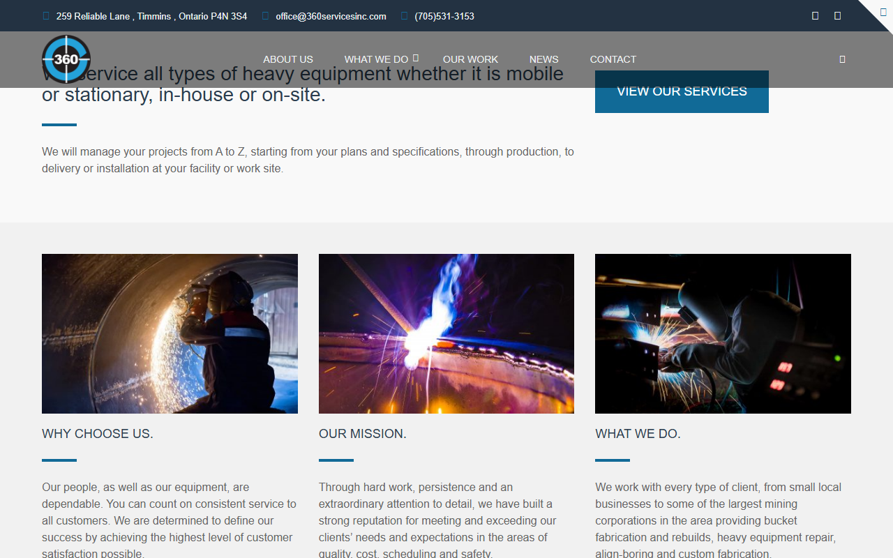 360servicesinc.com screenshot