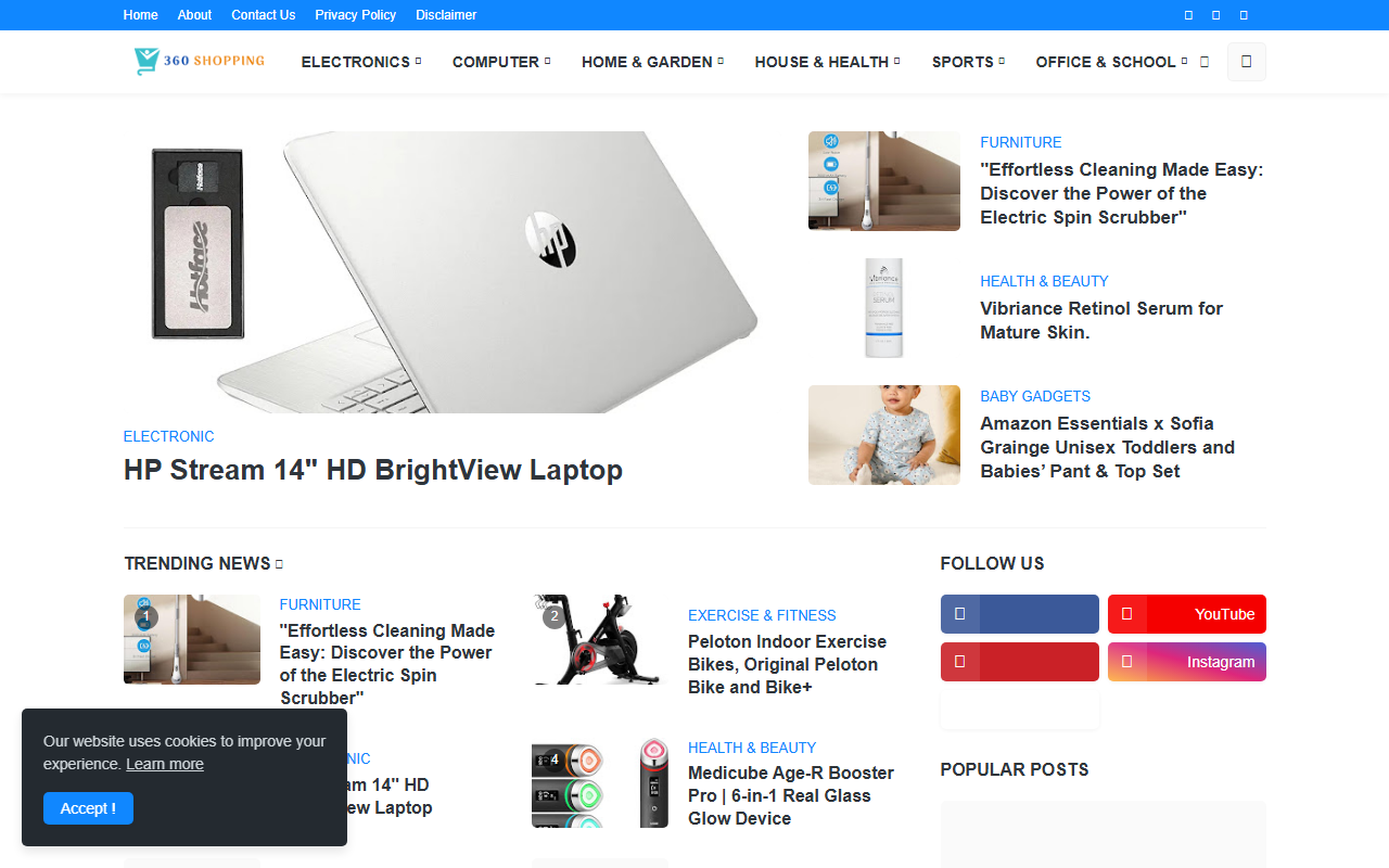 360shoppingzone.com screenshot