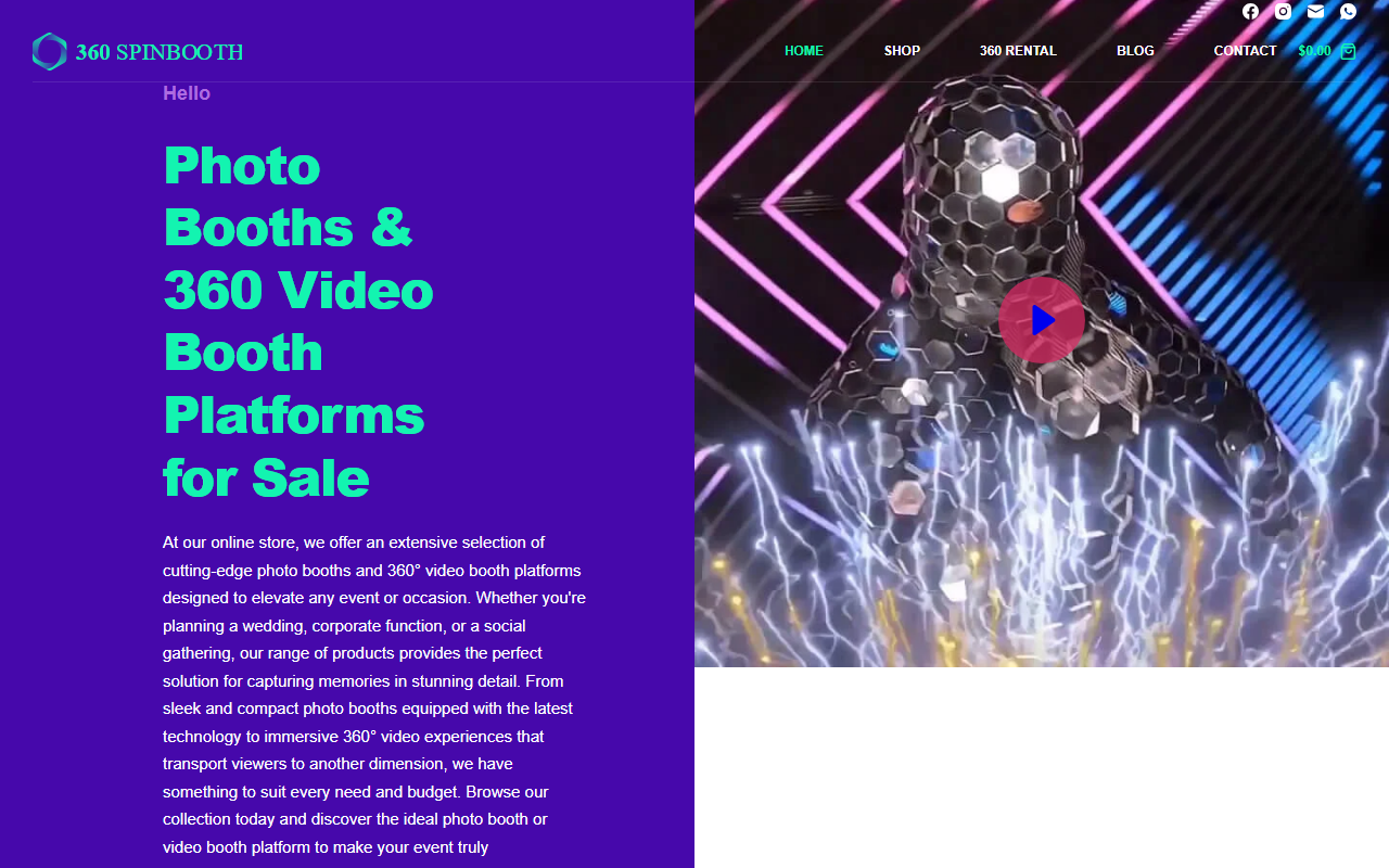 360spinbooths.com screenshot