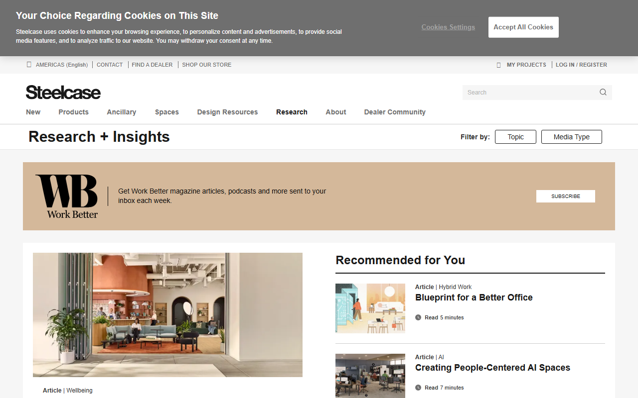 360steelcase.com screenshot