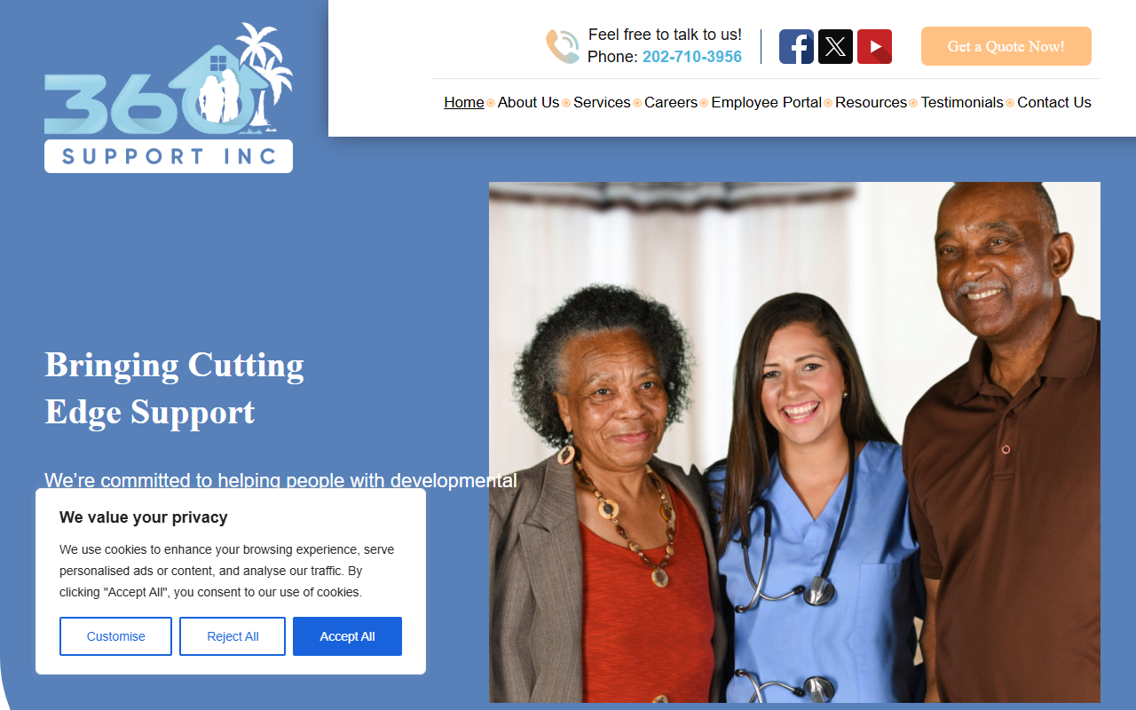360supportinc.com screenshot