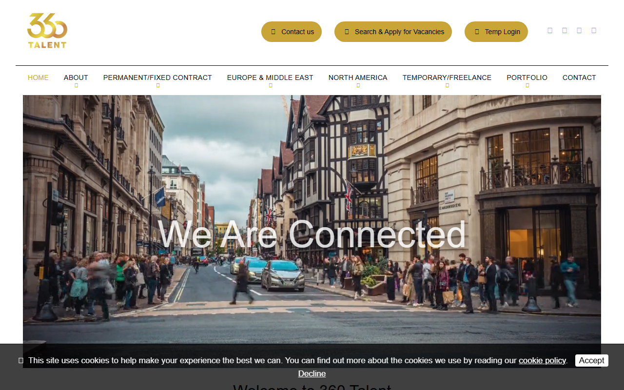 360talentlondon.com screenshot