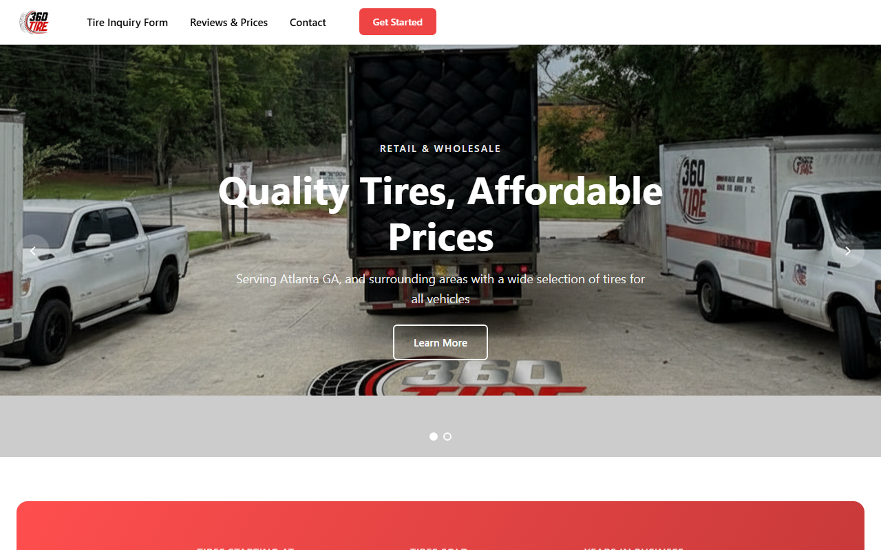 360tireretail.com screenshot