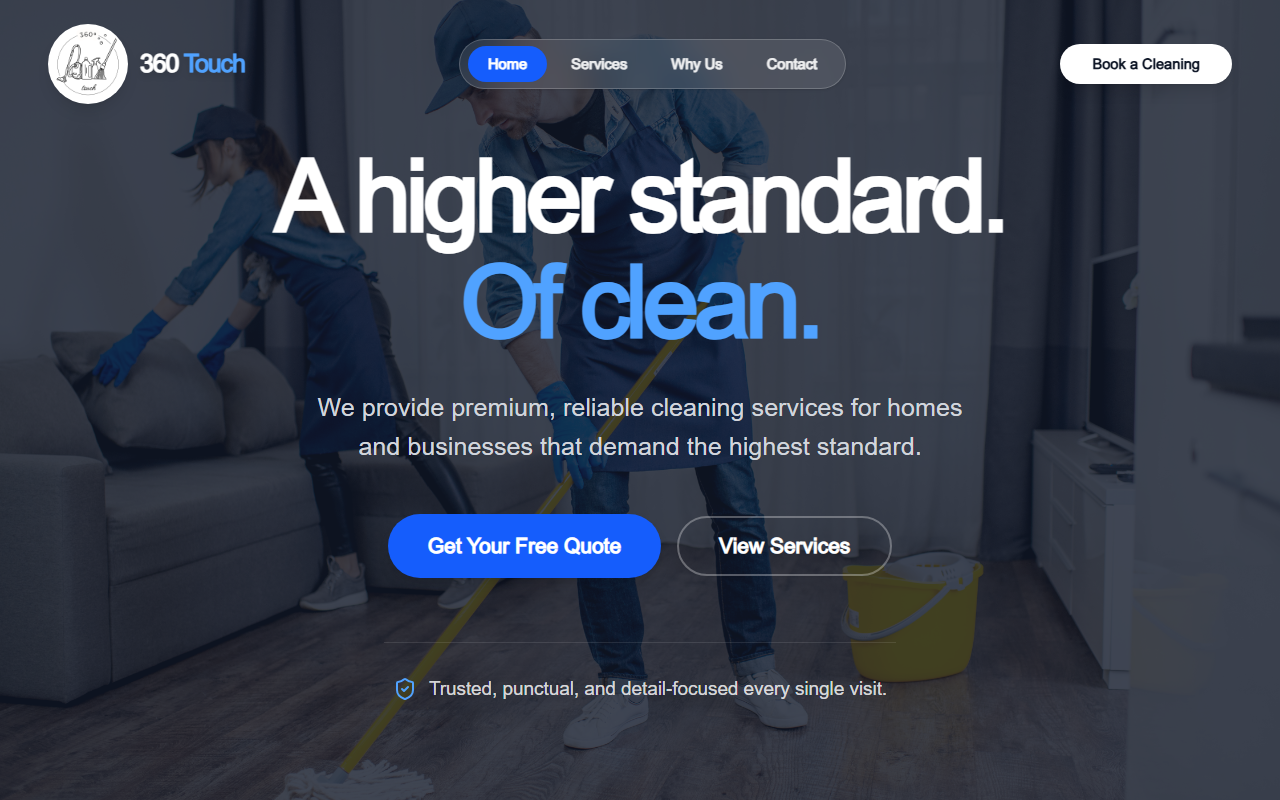 360touchcleaning.com screenshot
