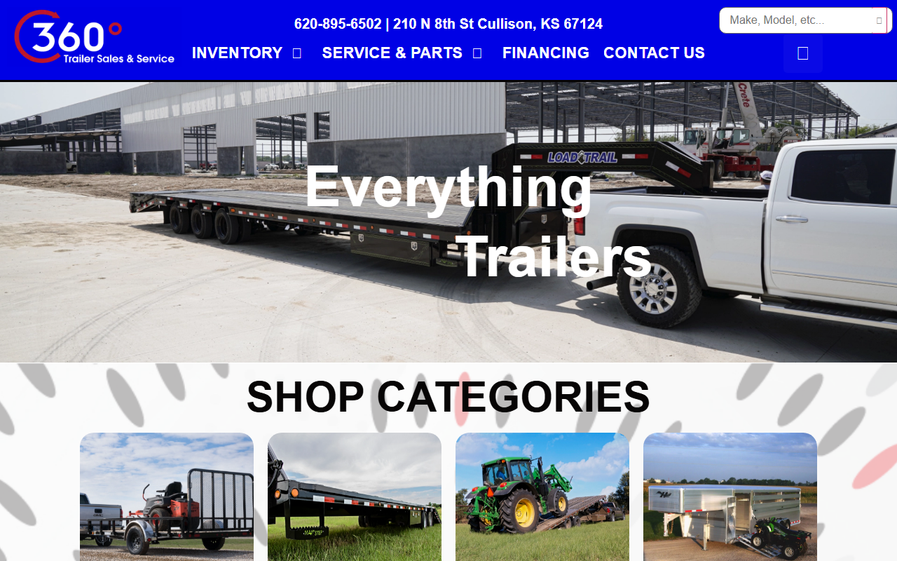 360trailersales.com screenshot