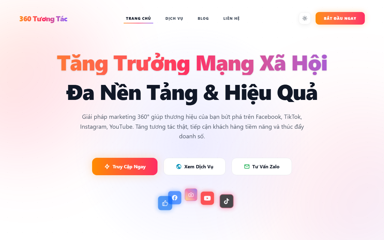 360tuongtac.com screenshot