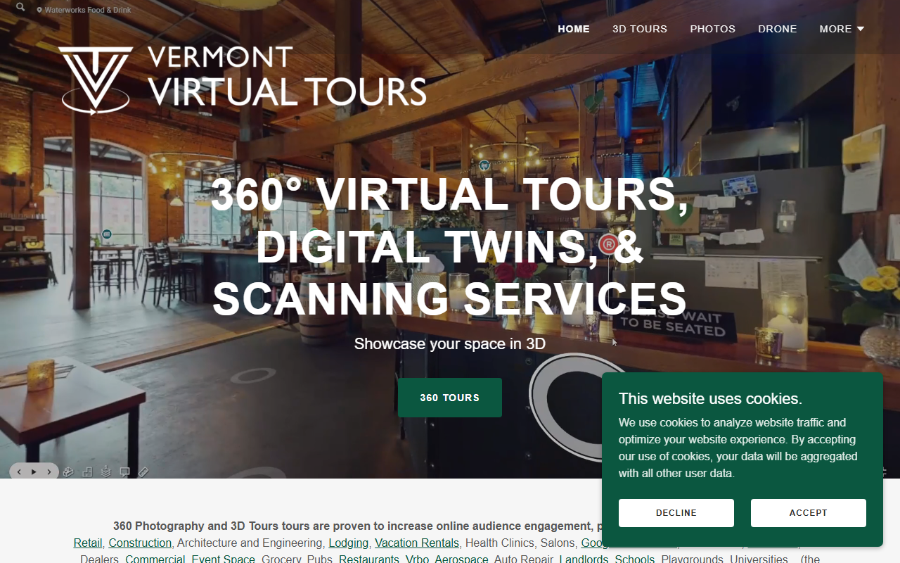 360vermont.com screenshot