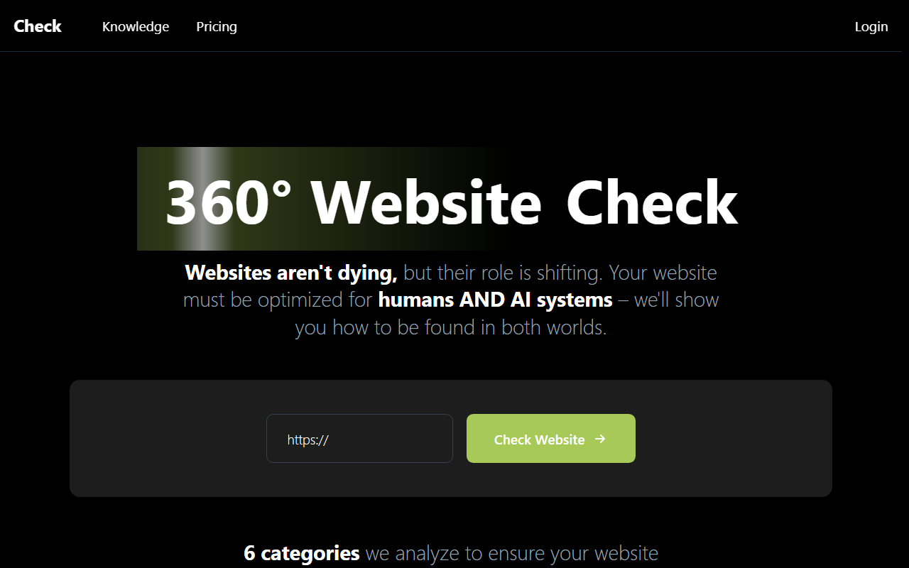 360websitecheck.com screenshot