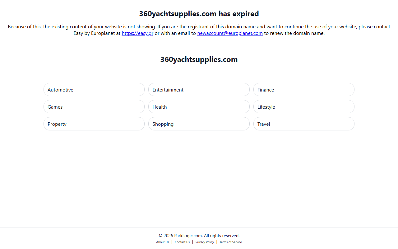360yachtsupplies.com screenshot