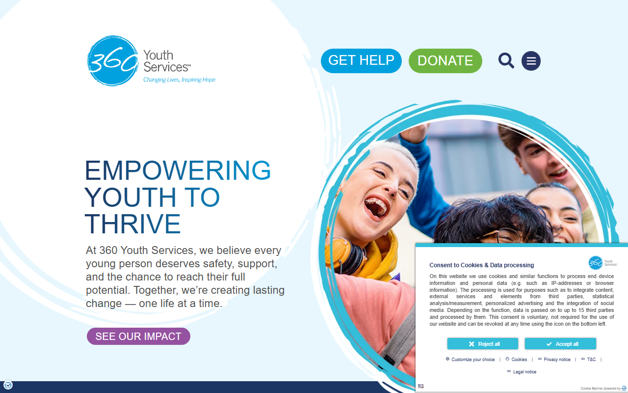 360youthservices.com screenshot