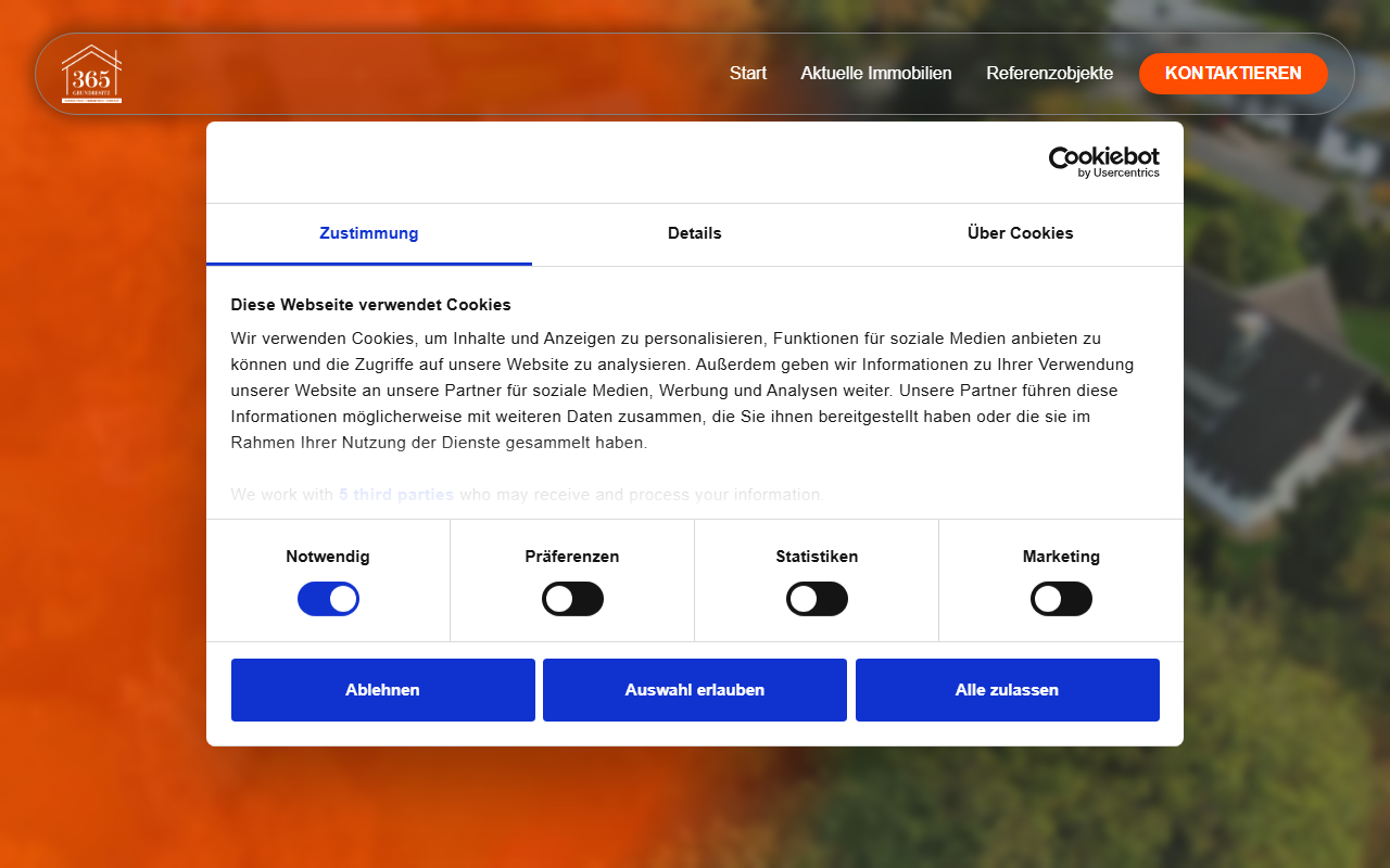 365-grundbesitz.com screenshot