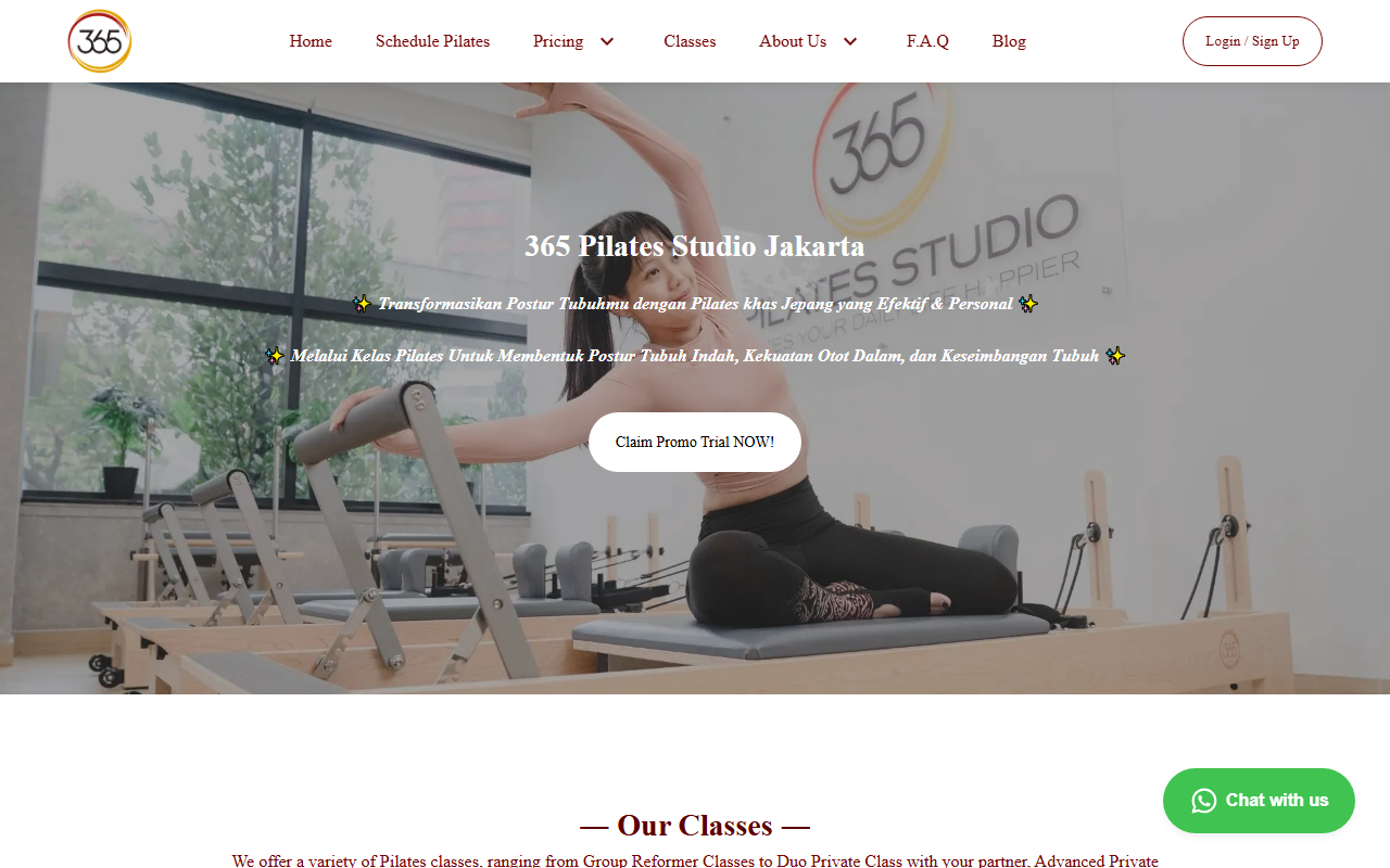 365-pilates.com screenshot