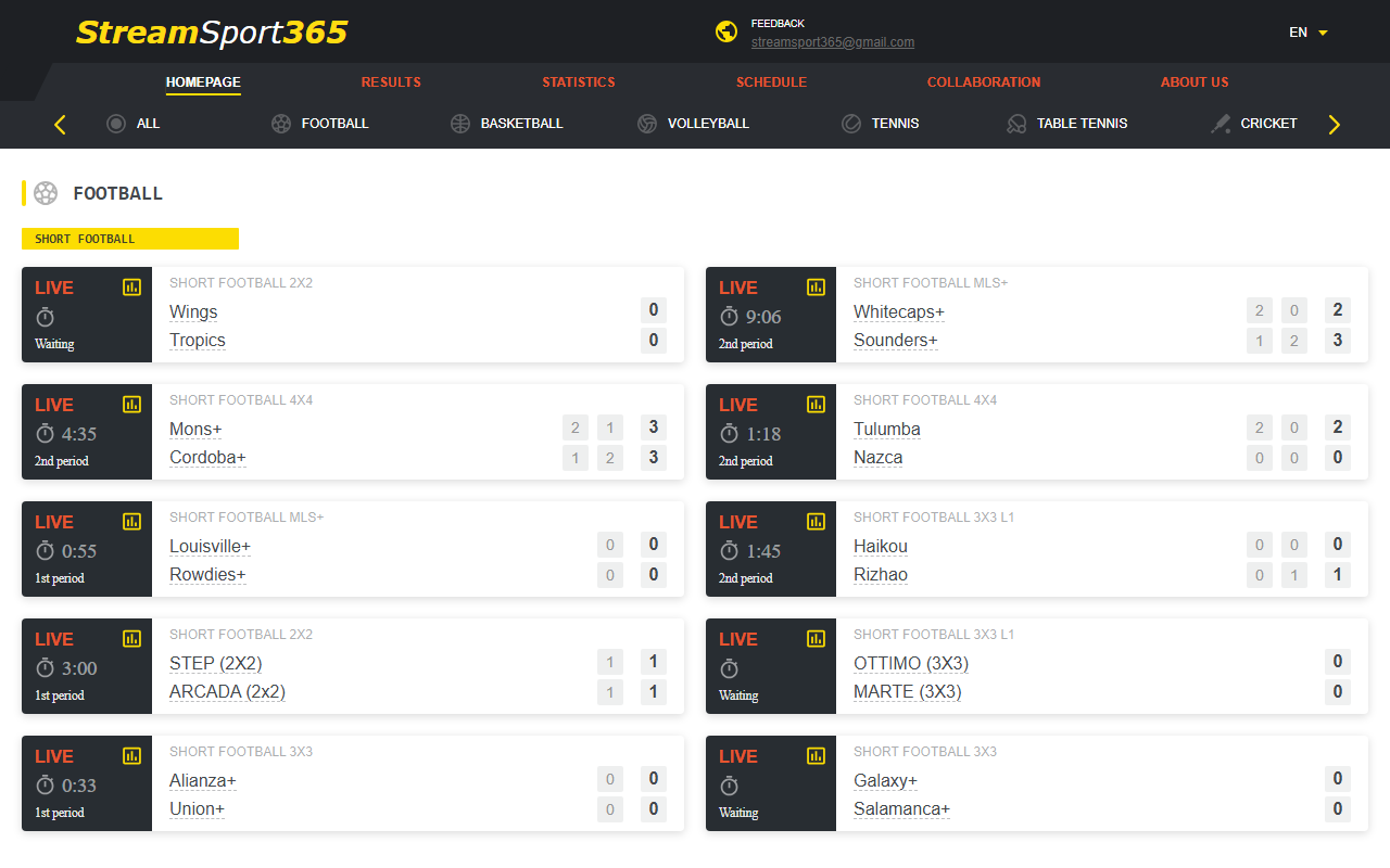 365-streamsport.com screenshot