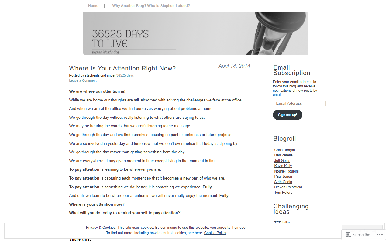 36525daystolive.com screenshot