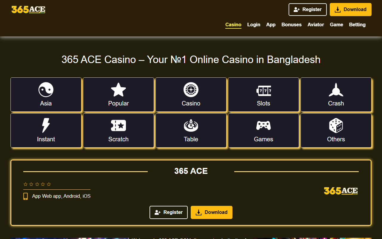365acecasino.com screenshot