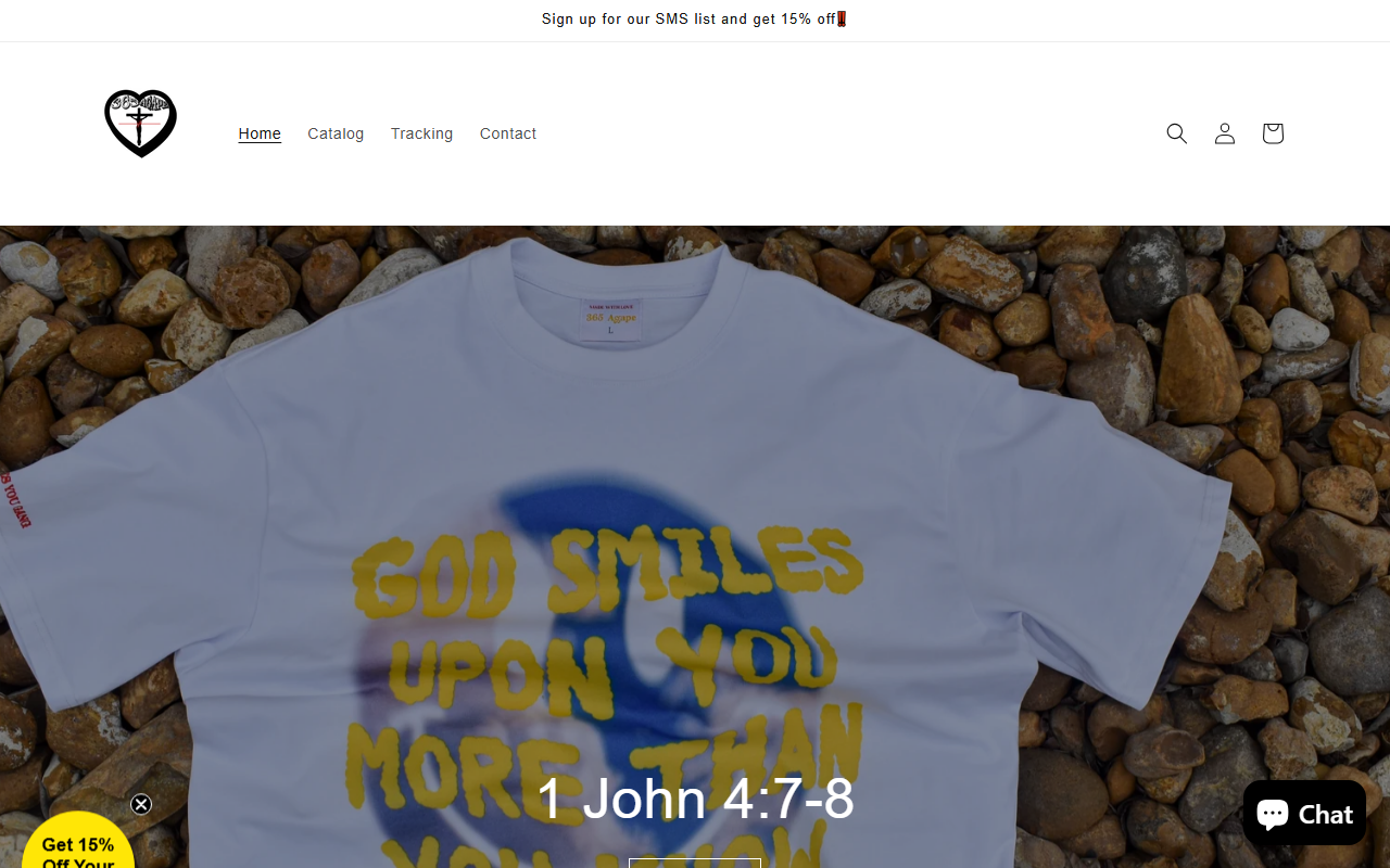365agapeapparel.com screenshot