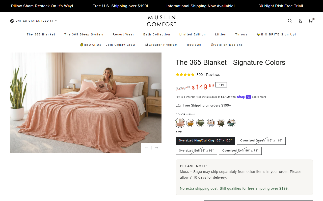 365blanket.com screenshot