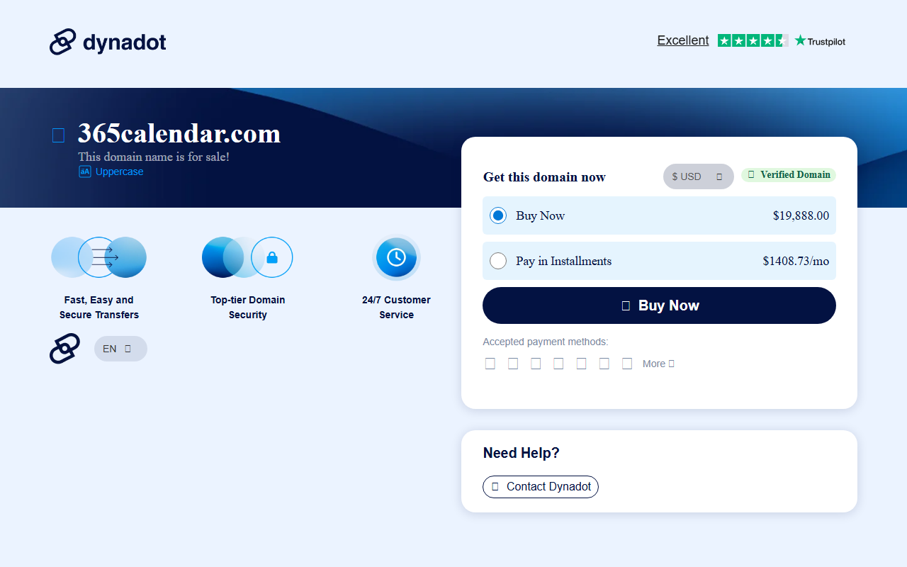 365calendar.com screenshot