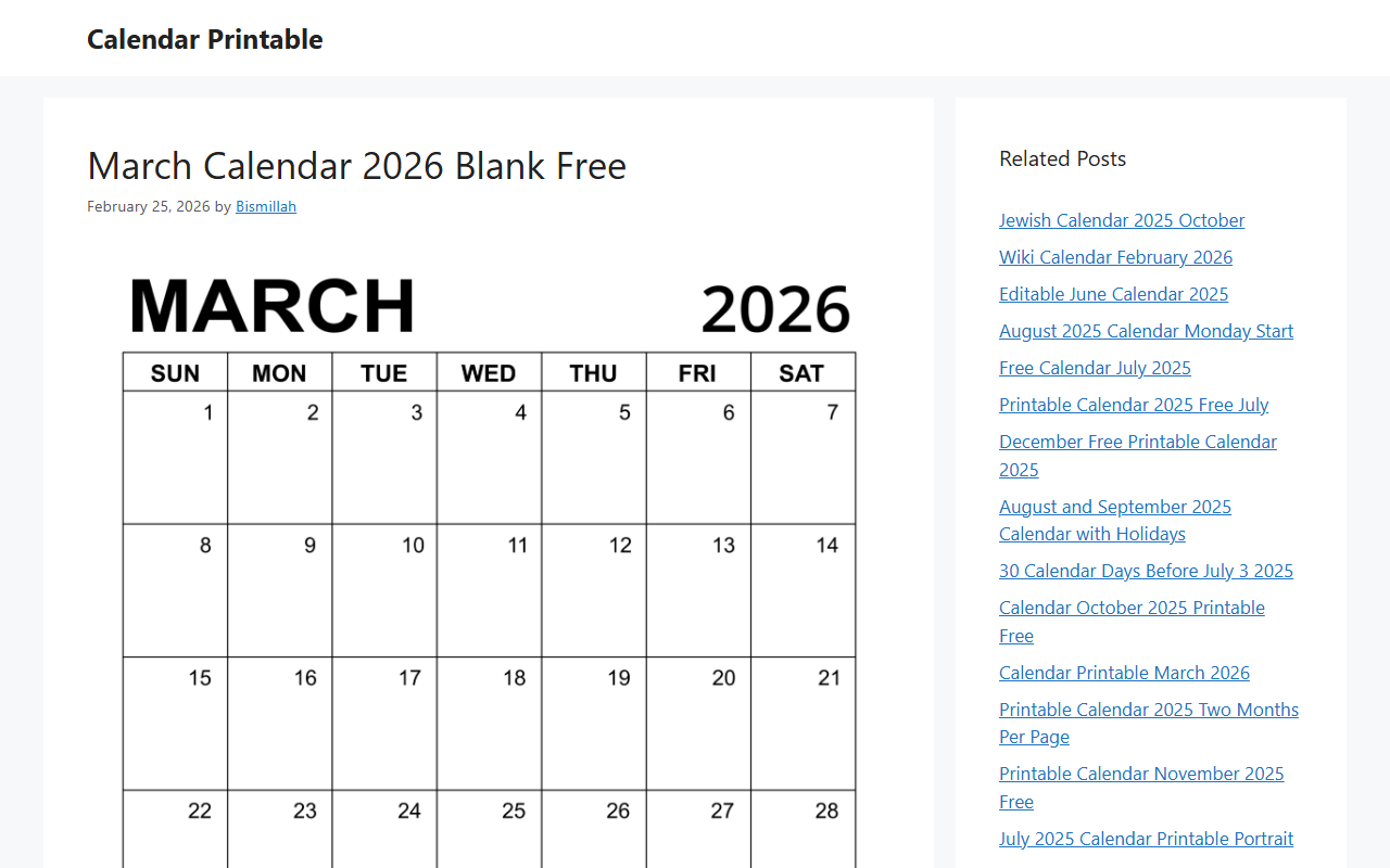 365calendars.com screenshot