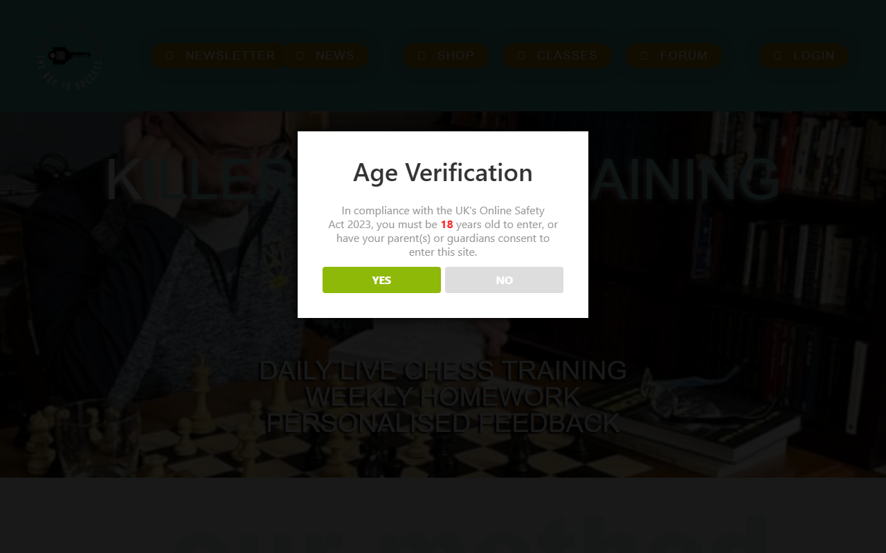 365chessacademy.com screenshot
