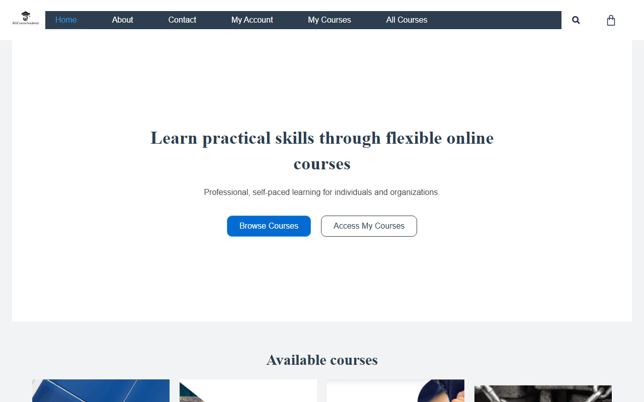365courseacademy.com screenshot