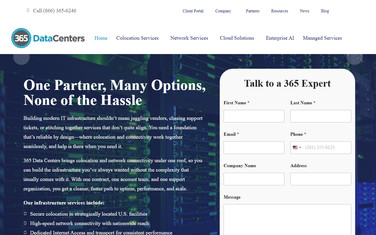 365datacenters.com screenshot