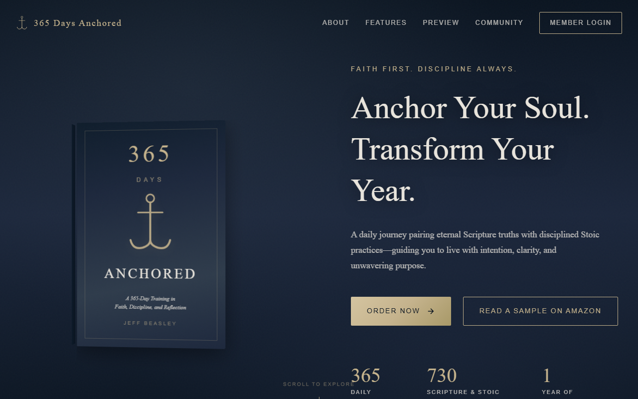 365daysanchored.com screenshot