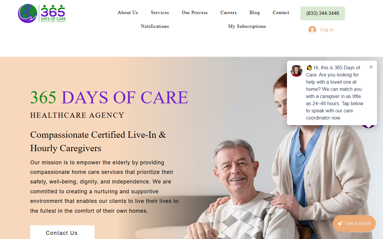 365daysofcare.com screenshot