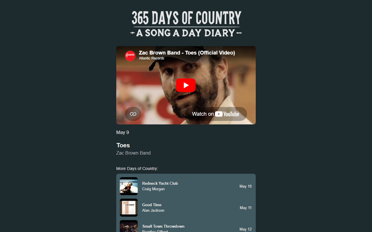 365daysofcountry.com screenshot