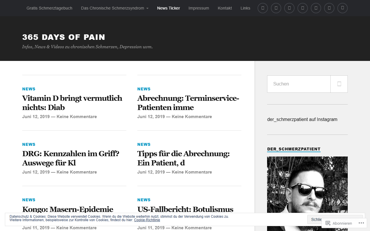 365daysofpain.com screenshot