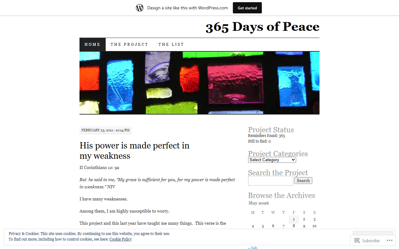 365daysofpeace.com screenshot