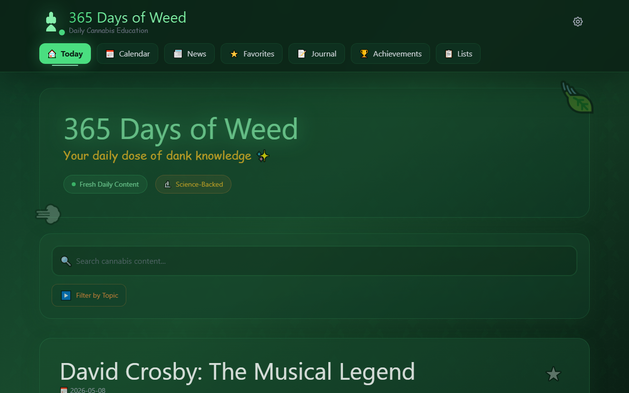 365daysofweed.com screenshot