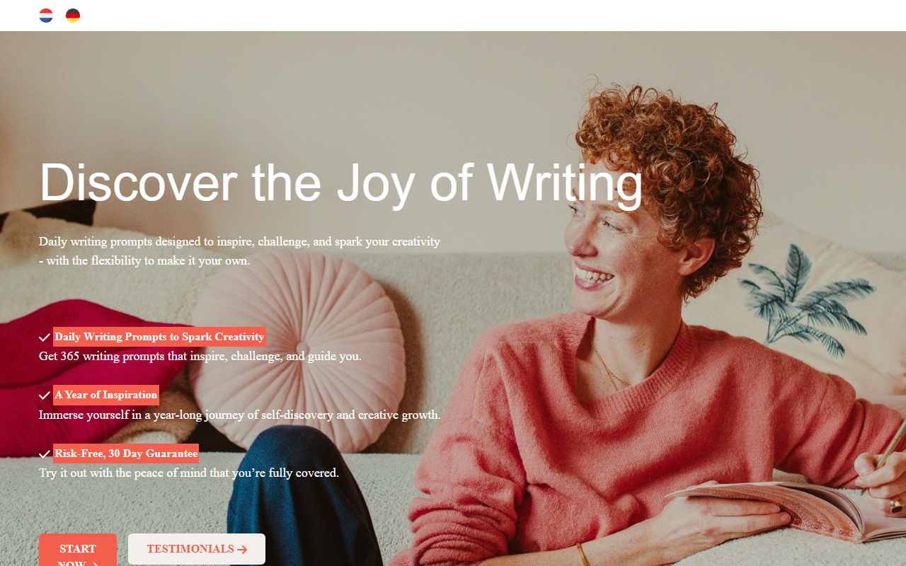 365daysofwriting.com screenshot