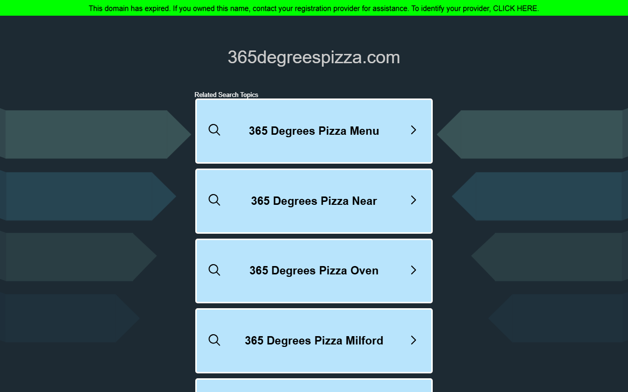 365degreespizza.com screenshot