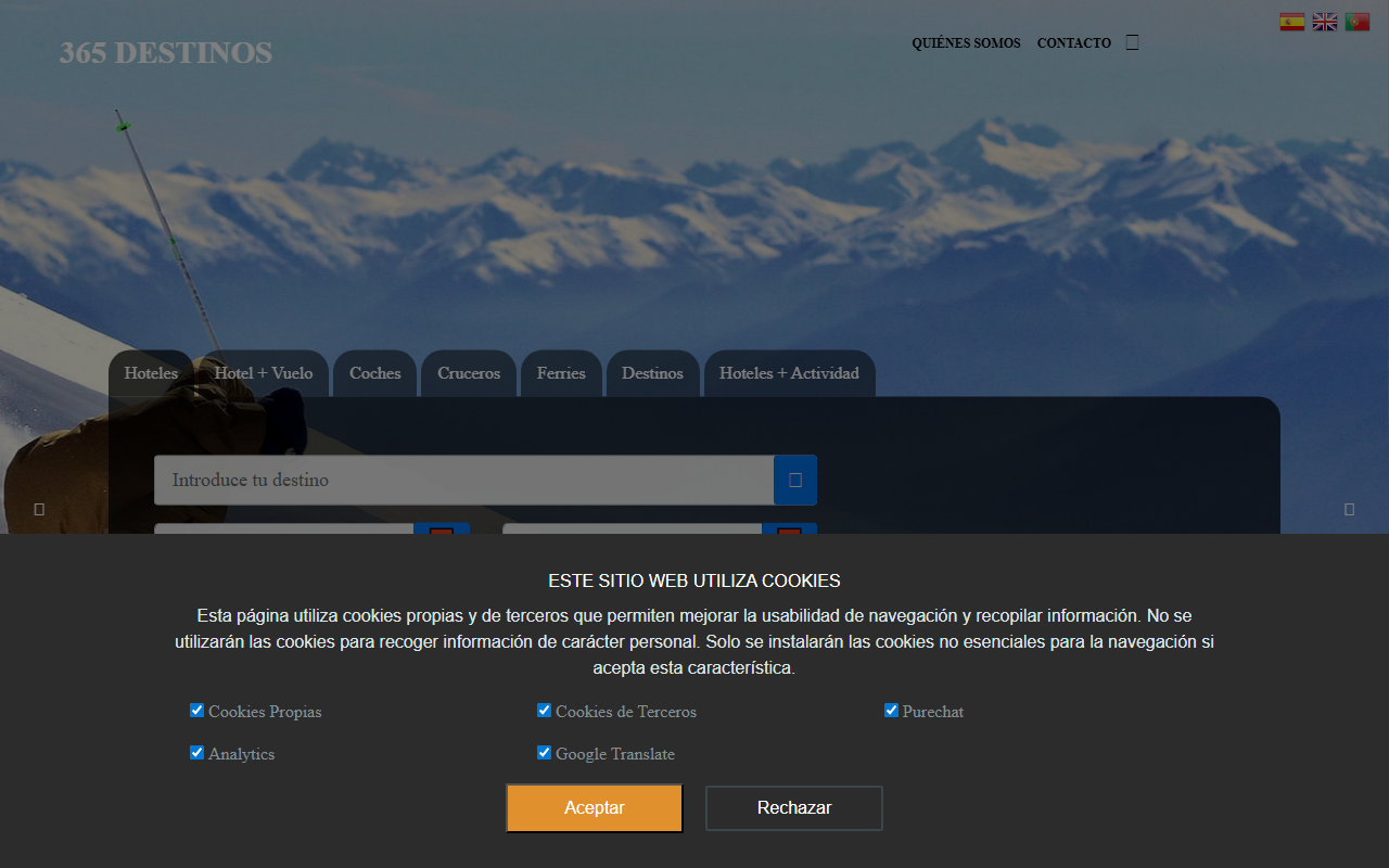 365destinos.com screenshot