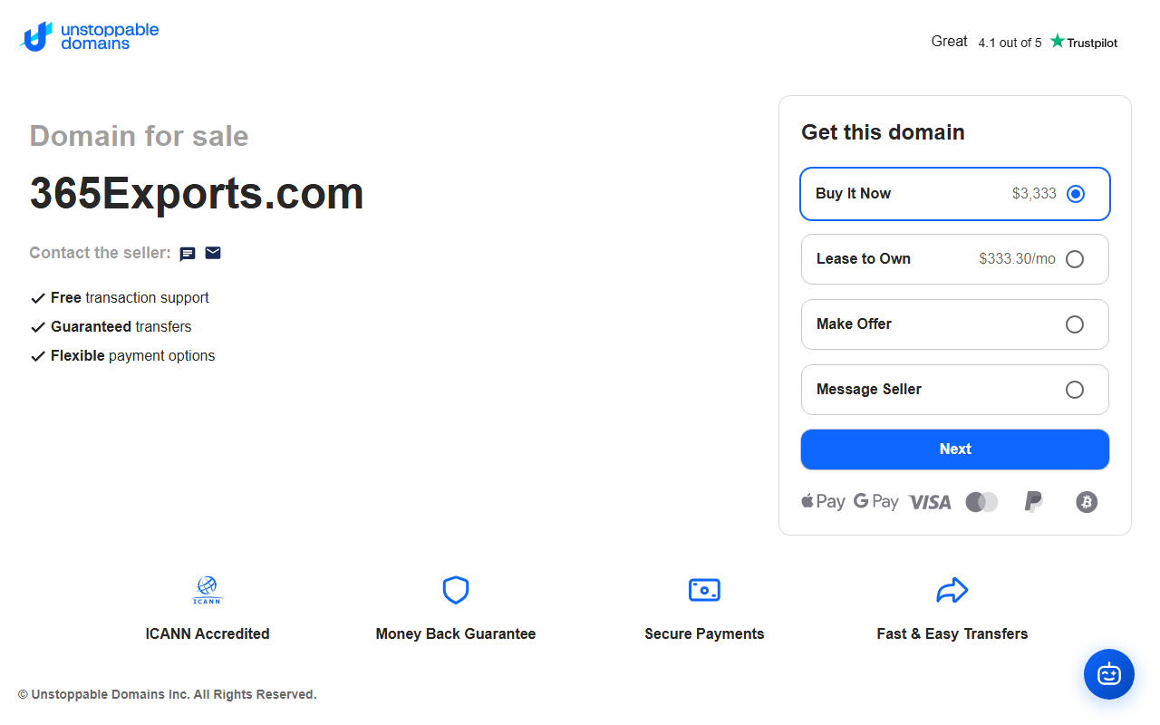 365exports.com screenshot