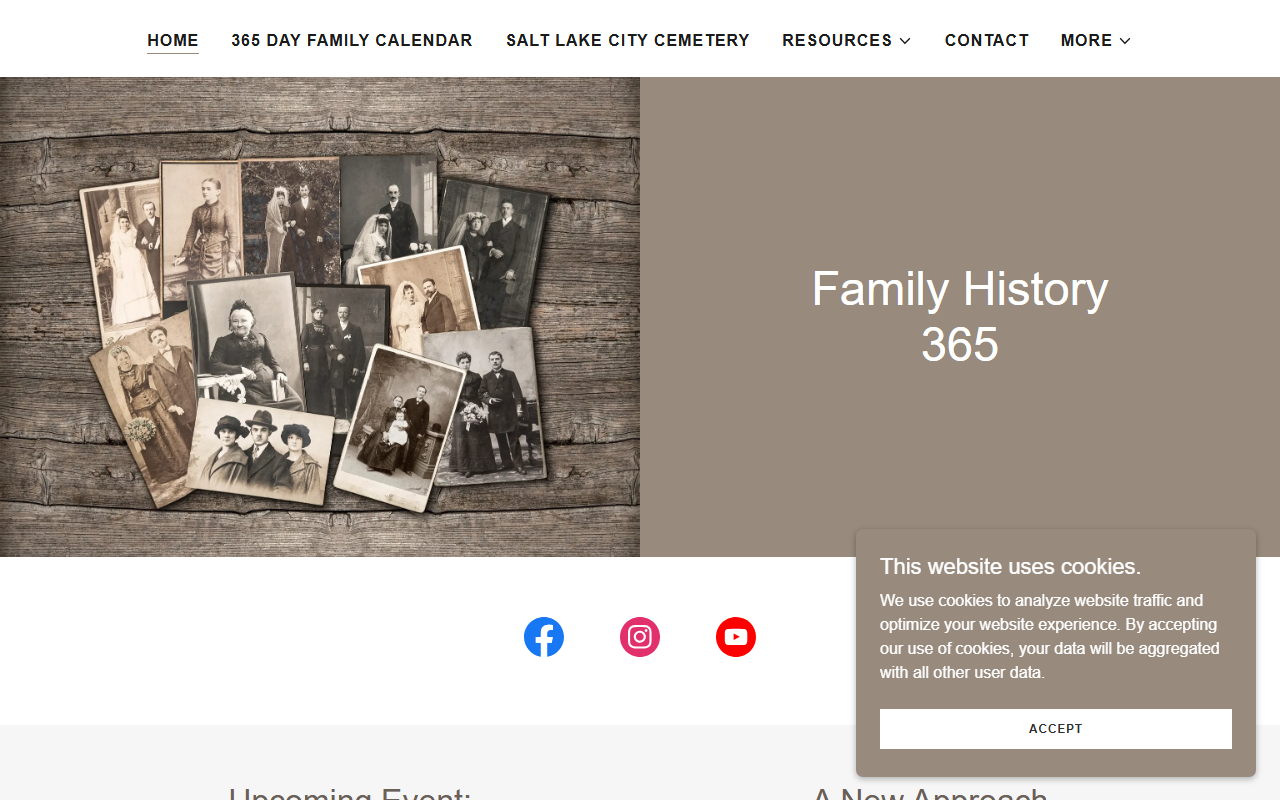 365familyhistory.com screenshot