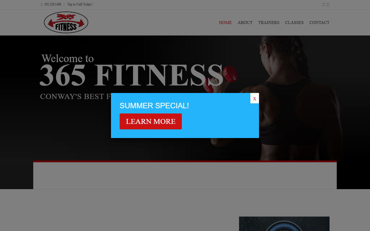 365fitnessconway.com screenshot