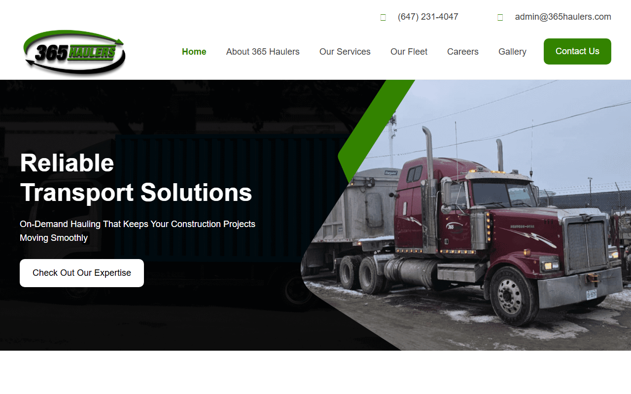 365haulers.com screenshot