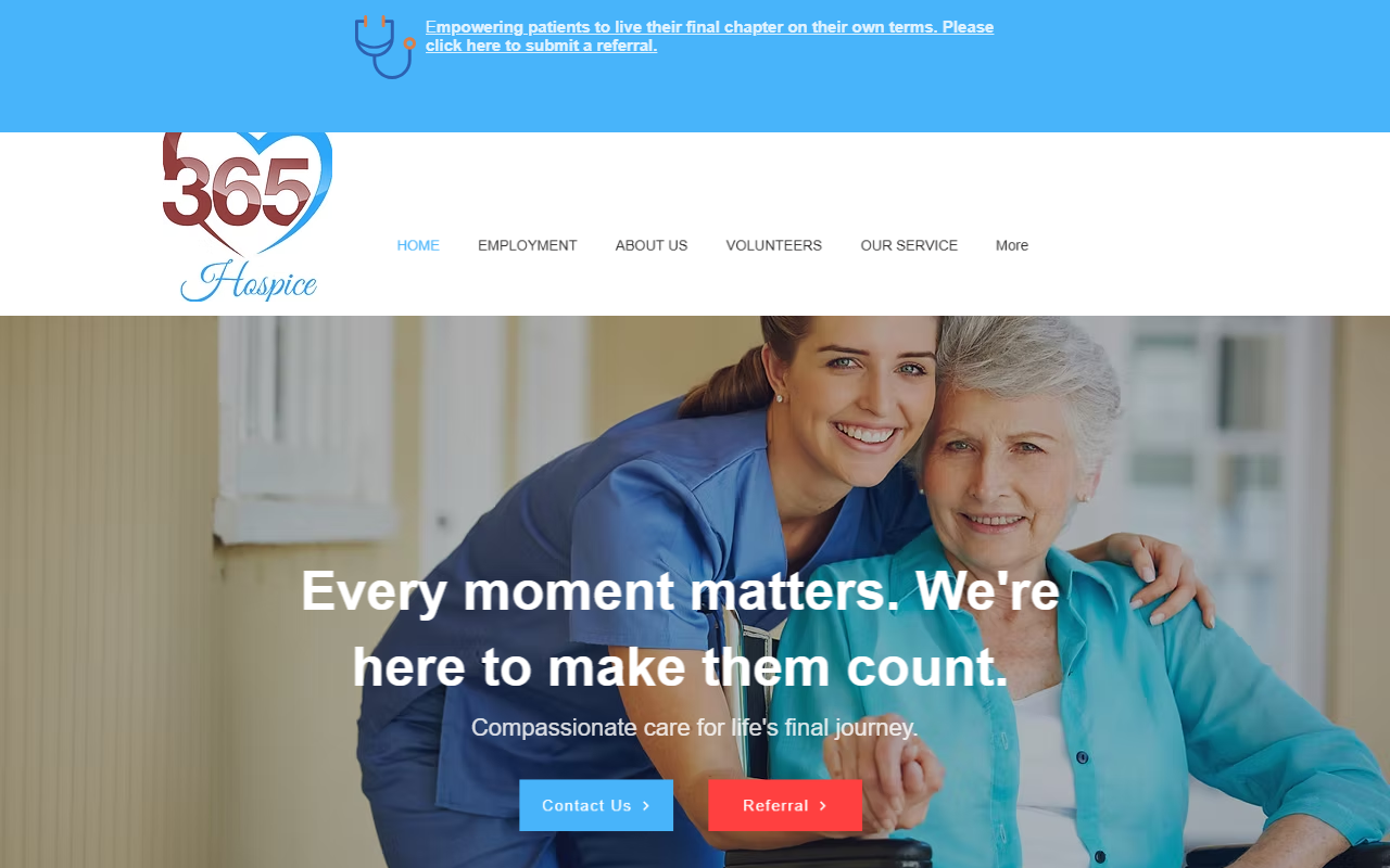 365hospice.com screenshot